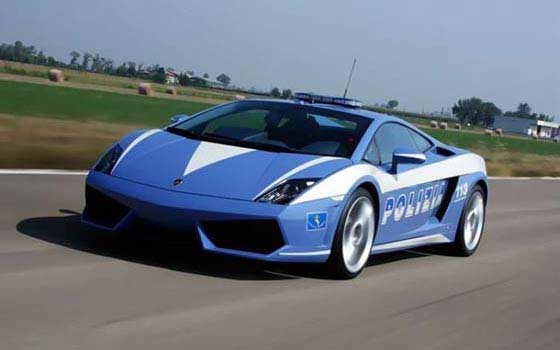 Lamborghini Gallardo Lamborghini da polícia Antes e Depois do acidente