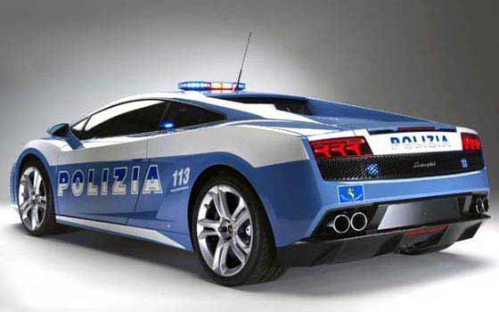 Lamborghini Gallardo Lamborghini da polícia Antes e Depois do acidente