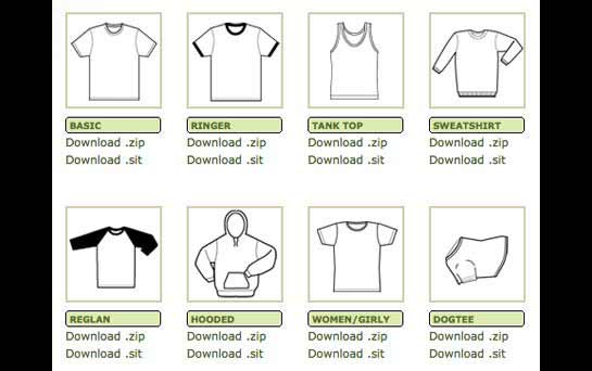 Templates de Camisetas grátis