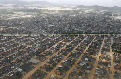 Cidade afetada enchente sc